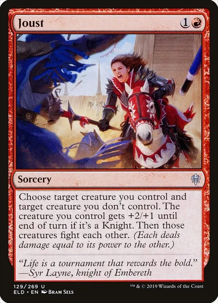 Joust, Magic card ELD 129 — Throne of Eldraine set