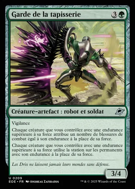Garde de la tapisserie, carte Magic EOE 209 — extension Edge of Eternities