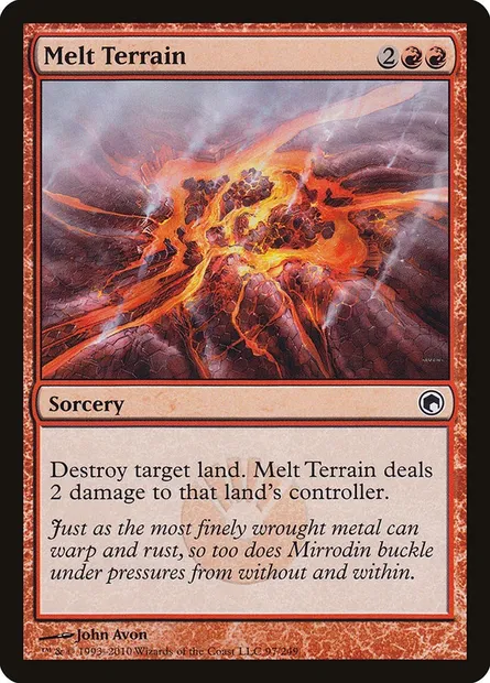 Melt Terrain, Magic card SOM 97 — Scars of Mirrodin set