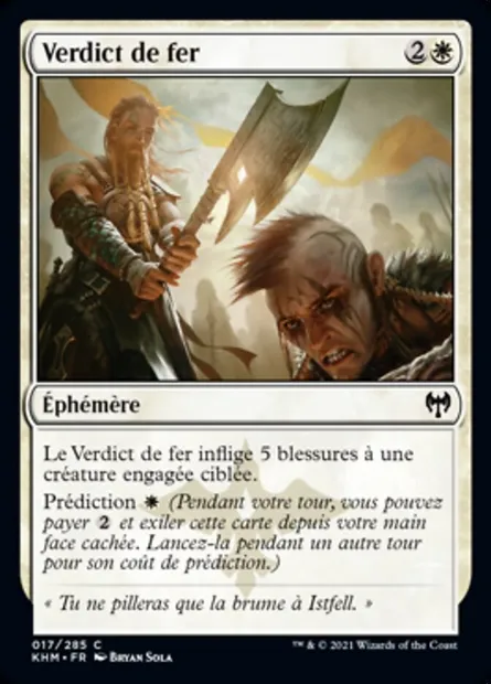 Verdict de fer, carte Magic KHM 17 — extension Kaldheim