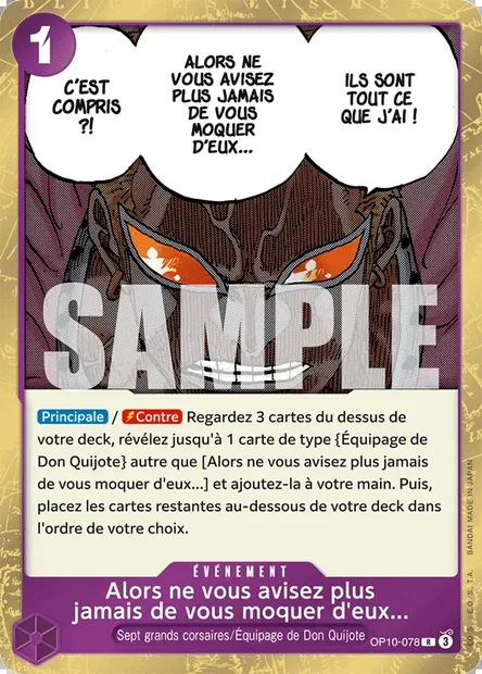 Alors ne vous avisez plus jamais de vous moquer d'eux..., carte One Piece OP10-078 — extension SANG ROYAL