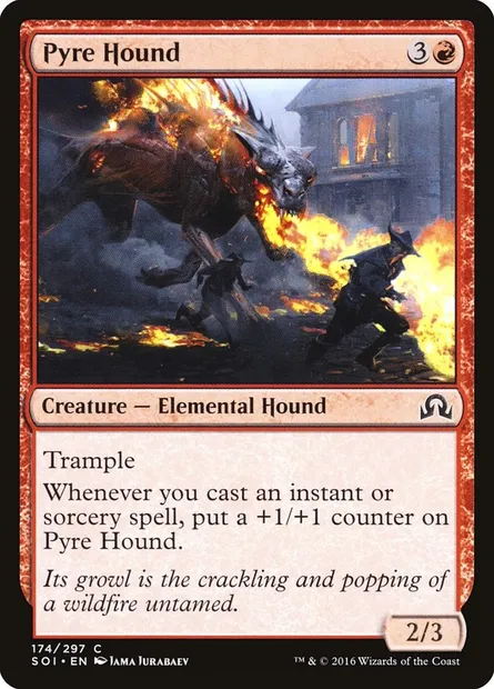 Pyre Hound, Magic card SOI 174 — Shadows over Innistrad set