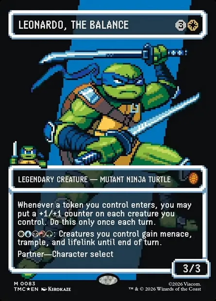Leonardo, the Balance, Magic card TMC 83 — Teenage Mutant Ninja Turtles Eternal set