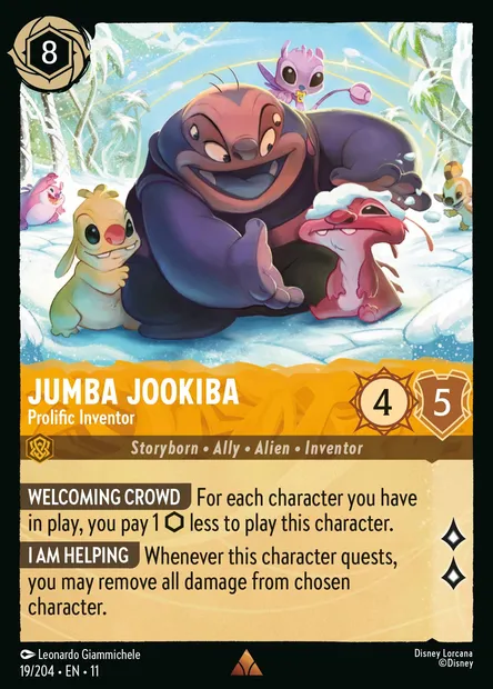 Jumba Jookiba - Prolific Inventor, Disney Lorcana card CH11-019 — Winterspell set