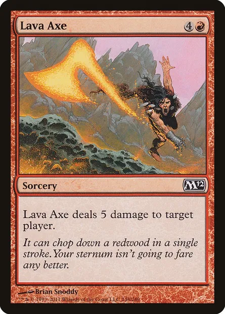 Lava Axe, Magic card M12 148 — Magic 2012 set