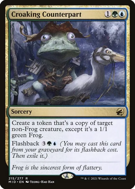 Croaking Counterpart, Magic card MID 215 — Innistrad: Midnight Hunt set