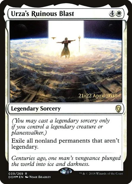 Urza's Ruinous Blast, Magic card PDOM 39s — Dominaria Promos set