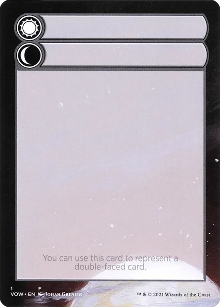 Double-Faced Substitute Card, carte Magic SVOW 1 — extension Innistrad: Crimson Vow Substitute Cards