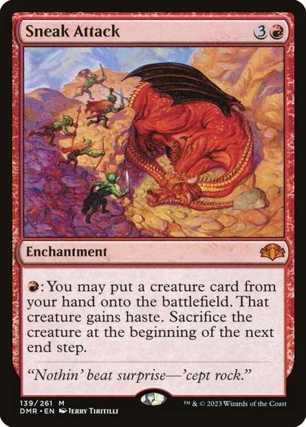 Sneak Attack, Magic card DMR 139 — Dominaria Remastered set