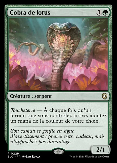 Cobra de lotus, carte Magic BLC 229 — extension Bloomburrow Commander