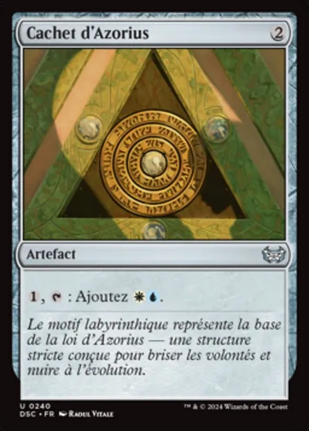 Cachet d'Azorius, carte Magic DSC 240 — extension Duskmourn: House of Horror Commander