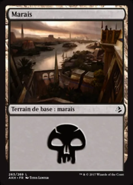 Marais, carte Magic AKH 263 — extension Amonkhet
