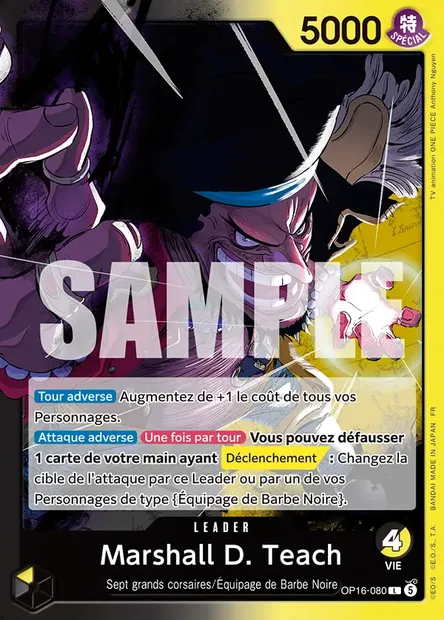 Marshall D. Teach, carte One Piece OP16-080 — extension L'HEURE DE LA BATAILLE DÉCISIVE