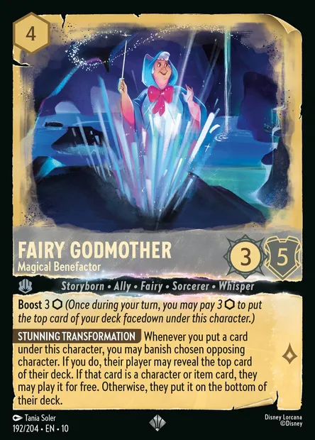 Fairy Godmother - Magical Benefactor, Disney Lorcana card CH10-192 — Whispers in the Well set