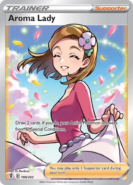 Aroma Lady, Pokémon card EVS 199 — Evolving Skies set