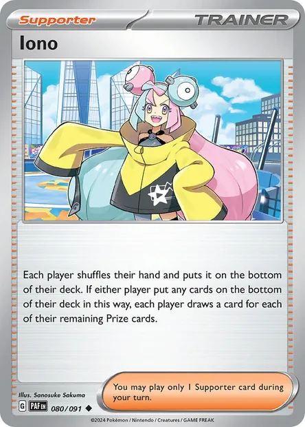 Iono, Pokémon card PAF 080 — Paldean Fates set