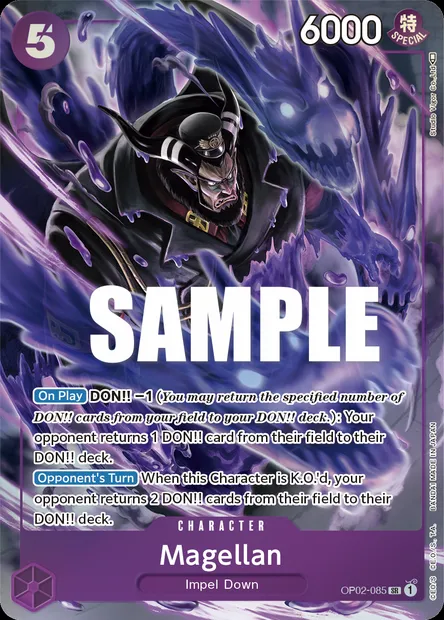 Magellan, One Piece card OP02-085 — PARAMOUNT WAR set