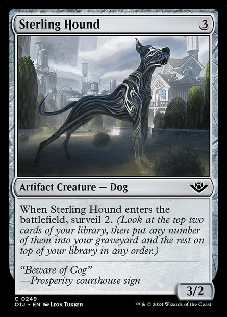 Sterling Hound, Magic card OTJ 249 — Outlaws of Thunder Junction set