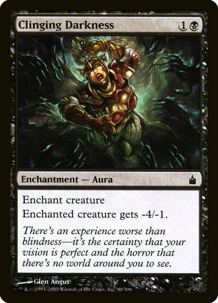 Obscurité tenace, carte Magic RAV 80 — extension Ravnica: La Cité des Guildes