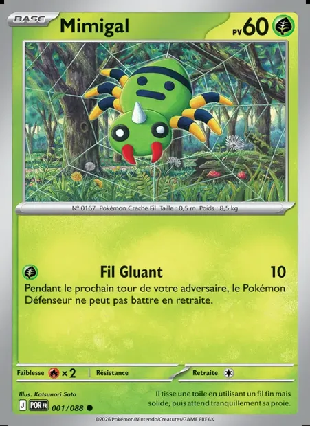 Mimigal, carte Pokémon POR 001 — extension Équilibre Parfait