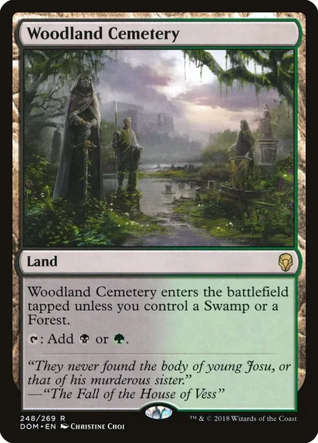 Woodland Cemetery, Magic card DOM 248 — Dominaria set