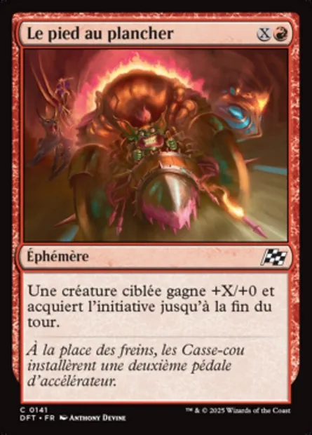 Le pied au plancher, carte Magic DFT 141 — extension Aetherdrift