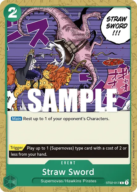 Straw Sword, carte One Piece ST02-017 — extension Worst Generation