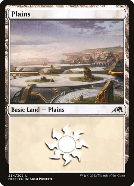 Plains, Magic card NEO 284 — Kamigawa: Neon Dynasty set