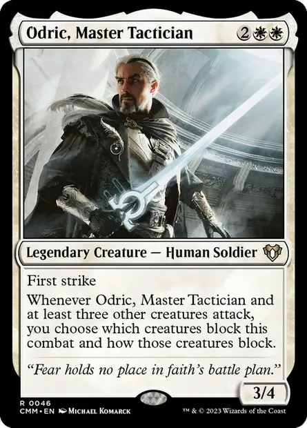 Odric, Master Tactician, Magic card CMM 46 — Commander Masters set