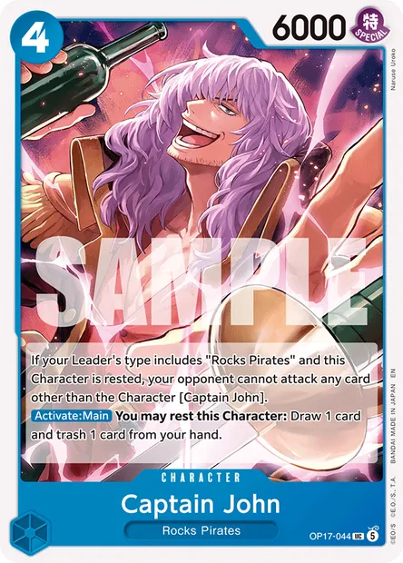 Captain John, One Piece card OP17-044 — THE WORLD’S STRONGEST WARRIORS set