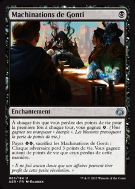 Machinations de Gonti, carte Magic AER 63 — extension La révolte éthérique