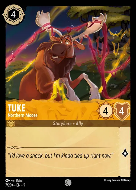 Tuke - Northern Moose, Disney Lorcana card CH5-007 — Shimmering Skies set