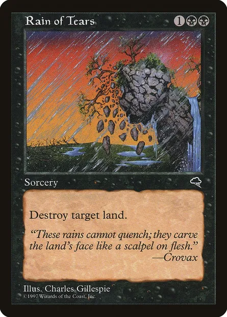 Pluie de larmes, carte Magic TMP 149 — extension Tempête