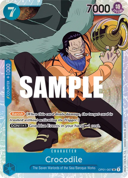 Crocodile, carte One Piece OP01-067 — extension ROMANCE DAWN