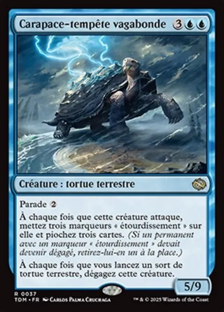 Carapace-tempête vagabonde, carte Magic TDM 37 — extension Tarkir: Dragonstorm