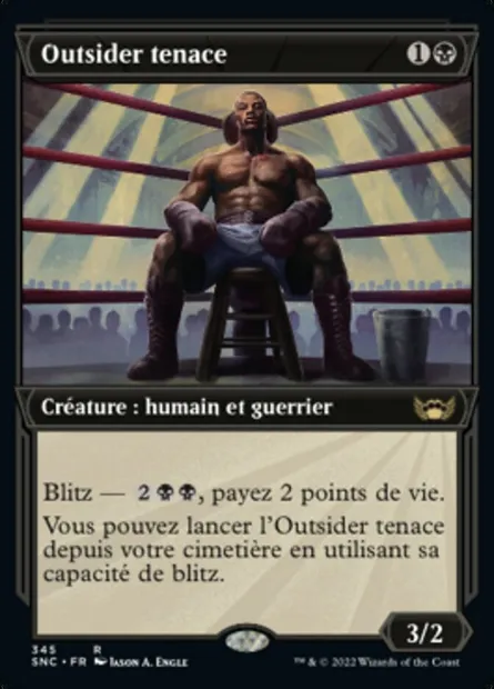 Outsider tenace, carte Magic SNC 345 — extension Les rues de la Nouvelle-Capenna