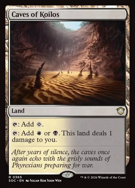 Cavernes de Koïlos, carte Magic SOC 365 — extension Secrets of Strixhaven Commander