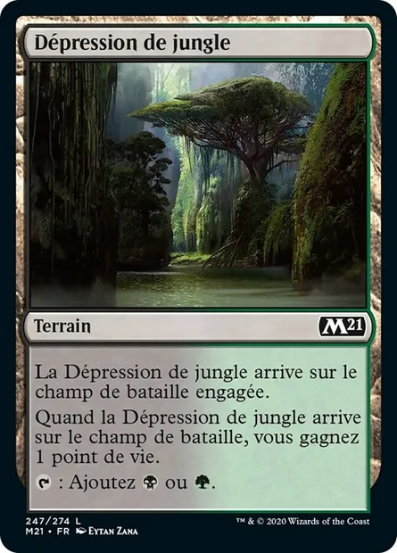 Dépression de jungle, carte Magic M21 247 — extension Core Set 2021
