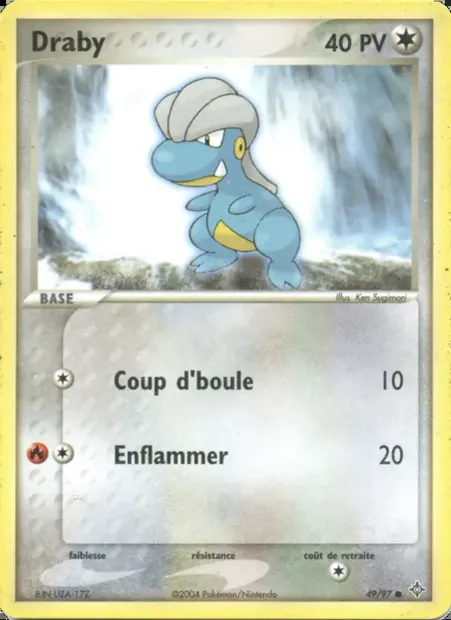 Draby, carte Pokémon DR 49 — extension EX Dragon
