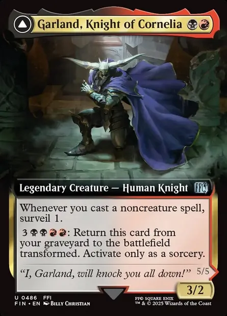 Garland, Knight of Cornelia // Chaos, the Endless, Magic card FIN 486 — Final Fantasy set