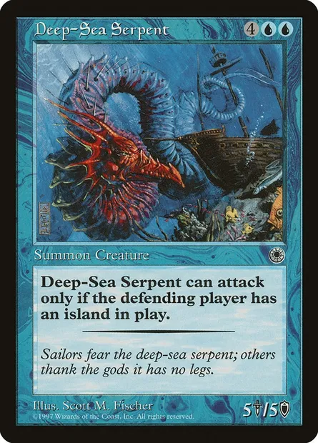 Deep-Sea Serpent, Magic card POR 51 — Portal set