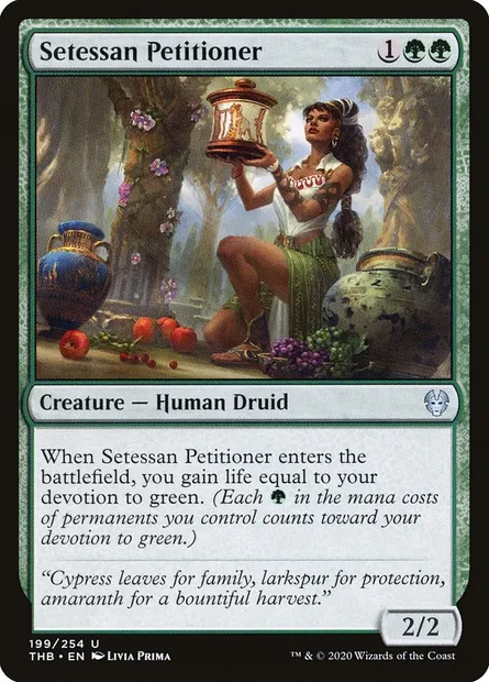 Setessan Petitioner, Magic card THB 199 — Theros Beyond Death set