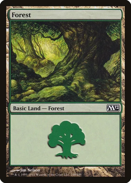 Forest, Magic card M12 248 — Magic 2012 set