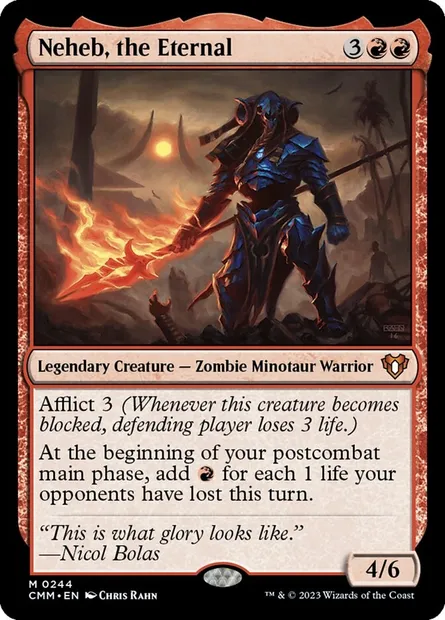 Neheb, l'Éternel, carte Magic CMM 244 — extension Commander Masters