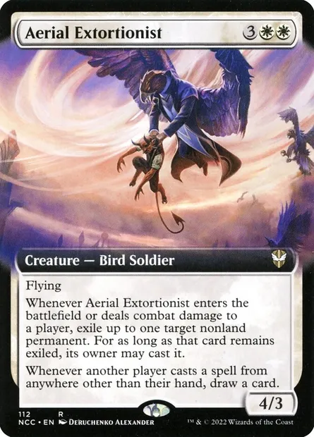 Aerial Extortionist, Magic card NCC 112 — New Capenna Commander set