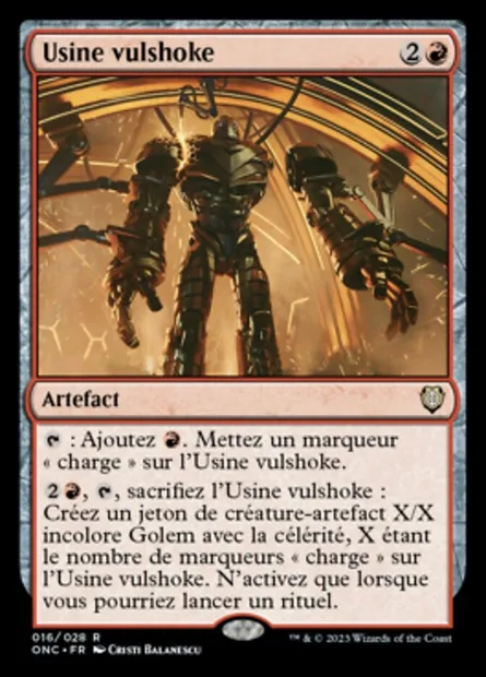 Usine vulshoke, carte Magic ONC 16 — extension Phyrexia: All Will Be One Commander