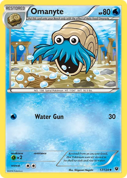 Omanyte, Pokémon card FCO 17 — Fates Collide set