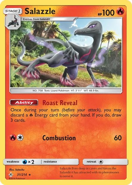 Salazzle, Pokémon card UNB 31 — Unbroken Bonds set