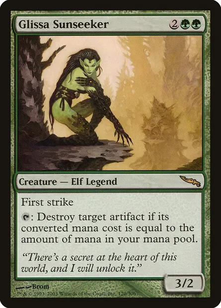 Glissa Cherchesoleil, carte Magic MRD 120 — extension Mirrodin
