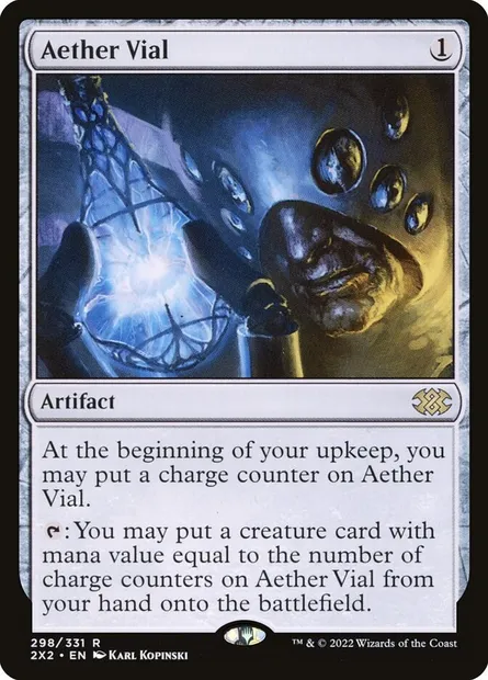 Aether Vial, Magic card 2X2 298 — Double Masters 2022 set